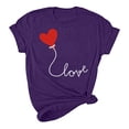 thumbnail image 5 of Meichang Hauts pour Femmes T-Shirts de la Saint-Valentin T-Shirts de Fête à Col Rond T-Shirts à Imprimé Cœur d'Amour T-Shirts à Manches Courtes Jolis Tees Blouses en Liquidation, 5 of 5