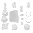 thumbnail image 4 of Coque de Réparation de Bouton, Ensemble de Boutons de Remplacement Portable Boutons Sensibles Transparent Multicolore Durable pour Manette PS5 Poignée Accessoires pour Manette PS5 Transparent, 4 of 8