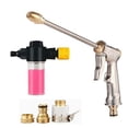 thumbnail image 1 of Outil de Lavage à Pression pour Buse de Boyau d'Arrosage, Rotation à 360, 3 Modes de Jet, Alliage d'Aluminium Métal, Poignée en EVA, Usage Extérieur, 1 of 8