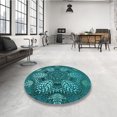 thumbnail image 4 of Ahgly Tapis Rectangulaire Lavable en Machine Intérieur Transitionnel Turquoise Foncé Vert, 7 Pieds x 9 Pieds, 4 of 7