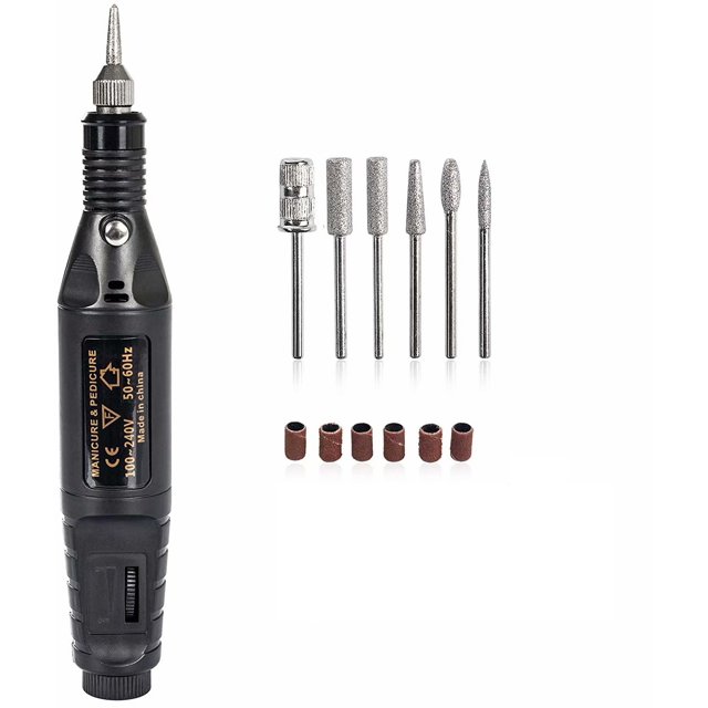 Machine à Ongles Électrique Professionnelle, Trousse de Manucure (15000 Tr/min) Noire