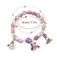 thumbnail image 2 of Christmas Gift Bell Snowman Double Elastic Bracelet Christmas Tree Santa Gift Hand String Beads, 2 of 8
