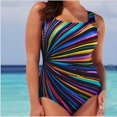 thumbnail image 4 of Womens One Piece Swimsuits Tummy Control Swimwear Backless U Neck Halter Bikini Bathing Suits 4XL, 4 of 4