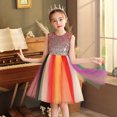 thumbnail image 3 of Flower Girls Sequin Dress Rainbow Tutu Birthday Party Dress Pageant Gown, 3 of 5