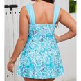 thumbnail image 4 of Haivin Robe de Bain Modeste Deux Pièces pour Femme avec Short Garçon, Bonnets Rembourrés Sans Armatures, Contrôle du Ventre Amincissant, Imprimé Multicolore pour Plage et Vacances à la Piscine, 4 of 9