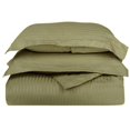 thumbnail image 1 of 400 Thread Count Egyptian Cotton Full/ Queen Duvet Cover Set Stripe  Sage, 1 of 1