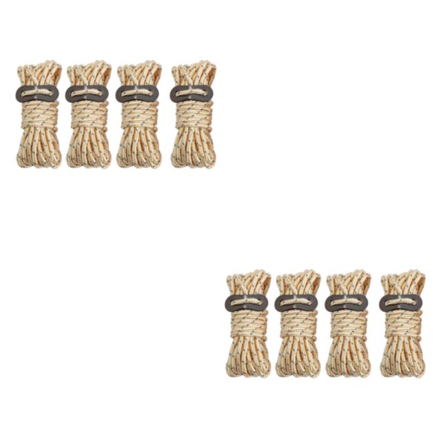QualitChoice 1/2/3 4X Corde de Corde Réfléchissante Corde de Vent Haute Résistance Portant un Travail Fin Multicolore Accessoires Universels d'Extérieur Kaki 2PCS