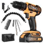SALEM MASTER Electric Drill Driver 21V Max 3/8'' Portable Cordless Drill for Home Improvement & DIY Projects(1 Battery)