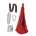 thumbnail image 1 of S SERENABLE Hamac pour Enfants Durable Doux Suspendu Balançoire pour Enfants en Forme de Pod pour Yoga Extérieur Maison Rouge et G, 1 of 1