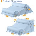 thumbnail image 2 of Wedge Pillows for Adult Adjustable Bed Wedge Pillow for Post Surgery Triangle Pillow Headboard with Bolster Cushion for Sleeping Acid Reflux Neck & Back Support and Dark G, 2 of 9