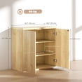 thumbnail image 3 of HOMCOM Buffet Bahut, Armoire de Cuisine avec Porte à Fermeture en Douceur, Chêne, 3 of 10