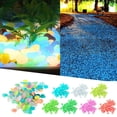 thumbnail image 4 of TIELUTT 1CM Small Luminous Stone Fish Tank Garden Fluorescent Micro Border Stone Edging Yard and Garden Items Terrarium Rocks Stepping Stone round 12 Decorative Stepping Stones for Landscaping, 4 of 4