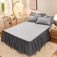 thumbnail image 2 of Defend Slip Mattress Cover Mesh Bed Skirt Protector With Dusts Barrier Suitable For Home Decoration 59x79in, 2 of 6
