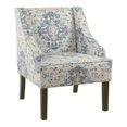 thumbnail image 1 of HomePop Traditional Fabric Swoop Arm Accent Chair in Antiqued Blue, 1 of 9