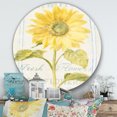 thumbnail image 3 of Designart 'Floursack Florals II' Art Mural Cercle en Métal Style Ferme, 3 of 3