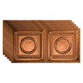 thumbnail image 1 of Fasade Rosette Vinyl 2ft x 4ft Glue Up Ceiling Panel Antique Bronze 5 Pack, 1 of 5