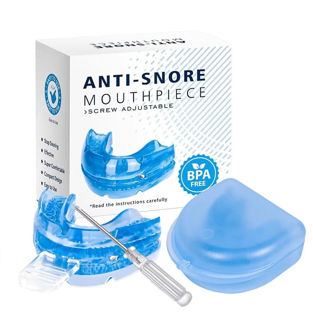 Protège-dents Anti-Ronflement Ajustable pour un Sommeil Confortable Options Rose Bleu Ou Transparent