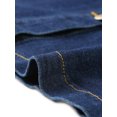 thumbnail image 5 of INSPIRE CHIC Robe-Chemise en Denim pour Femme Col Chemise Manches Courtes Ceinturée Boutonnée Robes en Jean Bleu Foncé L, 5 of 5