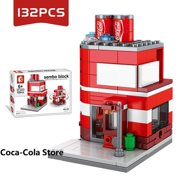 CNKOO Stores City Building Blocks Mini Street View Building Blocks Model Bricks Toy City Street Luxury Shop Building Kit Educational Engineering Toy Construction Set Toys Gift for Kids -