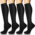 thumbnail image 1 of Miqool Compression Socks for Women Men 4 Pairs Casual Support for Nurses Running Travel, 1 of 2
