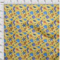 thumbnail image 4 of oneOone Velvet Yellow Fabric Beach Sewing Craft Projects Fabric Prints By Yard 58 Inch Wide, 4 of 4