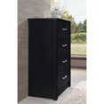 thumbnail image 2 of Hodedah Four Drawer Contemporary Wooden Chest in Black Finish, 2 of 8