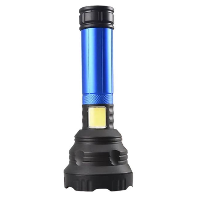 keepw Lampe de Poche Luminosité 4 Modes Torche Étanche Rechargeable Lampe de Travail Extérieure Outil d'Éclairage Camping Randonnée Pêche Bleu