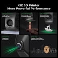 thumbnail image 2 of Creality K1C High Speed 3D Printer - Carbon Fiber Printer - Auto Leveling AI Camera FDM 3D Printer - Home Workshop Use, 2 of 9