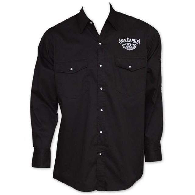 Jack Daniels Jack Daniels 22806-Large Chemise à Manches Longues Boutonnée - Grand