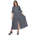thumbnail image 1 of Moomaya Robe Kurti d'Été à Manches Courtes Imprimée, Tunique Ligne A pour Femmes, 1 of 5