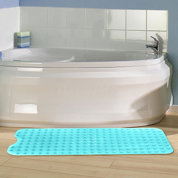 TopLLC Tapis de Baignoire et de Douche, Tapis de Bain Antidérapants Extra Longs 39,4 * 15,7 Pouces, Tapis de Salle de Bain avec Ventouses, Tapis de Sol de Douche Doux Lavables à la Machine