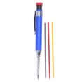 thumbnail image 2 of Carpenter Pencil Kit, Long Nose Hard To Break Robust Mechanical Carpenter Pencil Set Heavy Duty With 12 Refill For Glass For Paper Blue, 2 of 8