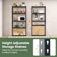 thumbnail image 3 of Patiojoy 5-Tier Shelving Rack, Metal Shelving Unit w/ Height Adjustable & Flexible DIY Design Heavy-duty Frame Anti-slip Foot Pads, 3 of 9