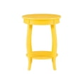thumbnail image 2 of Bowery Hill Table d'Appoint Ronde Contemporaine en Bois avec Tablette, Jaune, 2 of 12