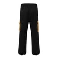 thumbnail image 5 of Men's Cargo Work Pants Straight Fit Casual Adjustable Hem Daily Wear Comfortable Loose Fit Jogger Trousers with Drawstring, 5 of 5