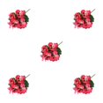 thumbnail image 1 of Decodeary Realistic Appearance Flower Decoration For Low Maintenance Garden Easy To Clean Cloth Decorations Fake Plants Flowers JH1244 Bright red 5Set, 1 of 6