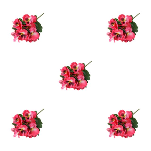 Decodeary Realistic Appearance Flower Decoration For Low Maintenance Garden Easy To Clean Cloth Decorations Fake Plants Flowers JH1244 Bright red 5Set