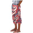 thumbnail image 1 of Women's Cargo Pants Solid Color Pocket Straight Tubeose Stretch Color Contrast Solid Cropped Pants Plus Size Pants Women Red S, 1 of 4