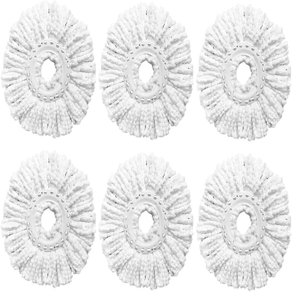 DEBGFS 6 Pack Spin Mop Replacement Heads Compatible with Hurricane Mopnado Casabella and Other Size Spin Mop Easy to Clean and Durable Microfiber Spin Mop Refills Mops Head for Floo,none,none