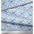 thumbnail image 2 of Soimoi Moss Georgette Fabric Scales Geometric Print Fabric by the Yard 42 Inch Wide, 2 of 3
