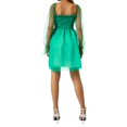 thumbnail image 3 of Robe Décontractée Femme Été Couleur Unie Cou Carré Longue Manche Transparente S/M/L/XL, 3 of 5