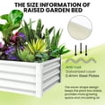 thumbnail image 3 of Galvanized Metal Raised Garden Bed – Rectangular Planter for Vegetables, Flowers & Herbs, Weather-Resistant, Indoor/Outdoor, 3 of 9