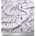 thumbnail image 1 of Soimoi Polyester Crepe Fabric Flower Watercolor Print Fabric by The Yard 42 Inch Wide, 1 of 3