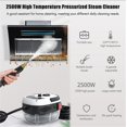 thumbnail image 2 of Versora Pro Car Steam Cleaner 2500w High-Temp Portable Machine, 6 Speeds Adjustable, With 3 Different Brush Heads, With an Extended Rod, 1l Large Water Tank (White), 2 of 8