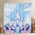 thumbnail image 1 of Erosebridal Rideaux et Draperies Romantiques Roses (38x45), Château Bleu 30 %-50 % Rideaux Occultants pour Chambre, Filles Enfants, 1 of 6
