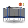 thumbnail image 1 of Patiojoy 12FT Trampoline w/ Basketball Hoop Outdoor Recreational Trampoline w / Enclosure Net & Ladder, 1 of 9