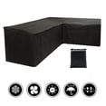 thumbnail image 1 of EASTIN Outdoor Garden Furniture L-Shape Protective Cover Sunscreen Sofa Cover Protector Windproof Washable, 1 of 11