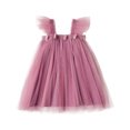 thumbnail image 1 of MHFRRA Robe de Printemps pour Filles Robe de Fête à Manches Volantes pour Tout-Petits Robe de Fête Dansante Vêtements 4-5 Ans, 1 of 4