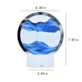 thumbnail image 3 of 3D Moving Sand Art Table Lamp, Decorative Ambient Lamp with Remote Control USB Powered, Unique Hourglass Bedside Light for Living Room Bedroom Office Gift, Blue, 3 of 7