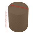 thumbnail image 3 of Round Stretch Ottoman Slipcovers Footrest Sofa Cover Foot Stool Elastic Ottoman Slipcover Covers Brown, 3 of 7